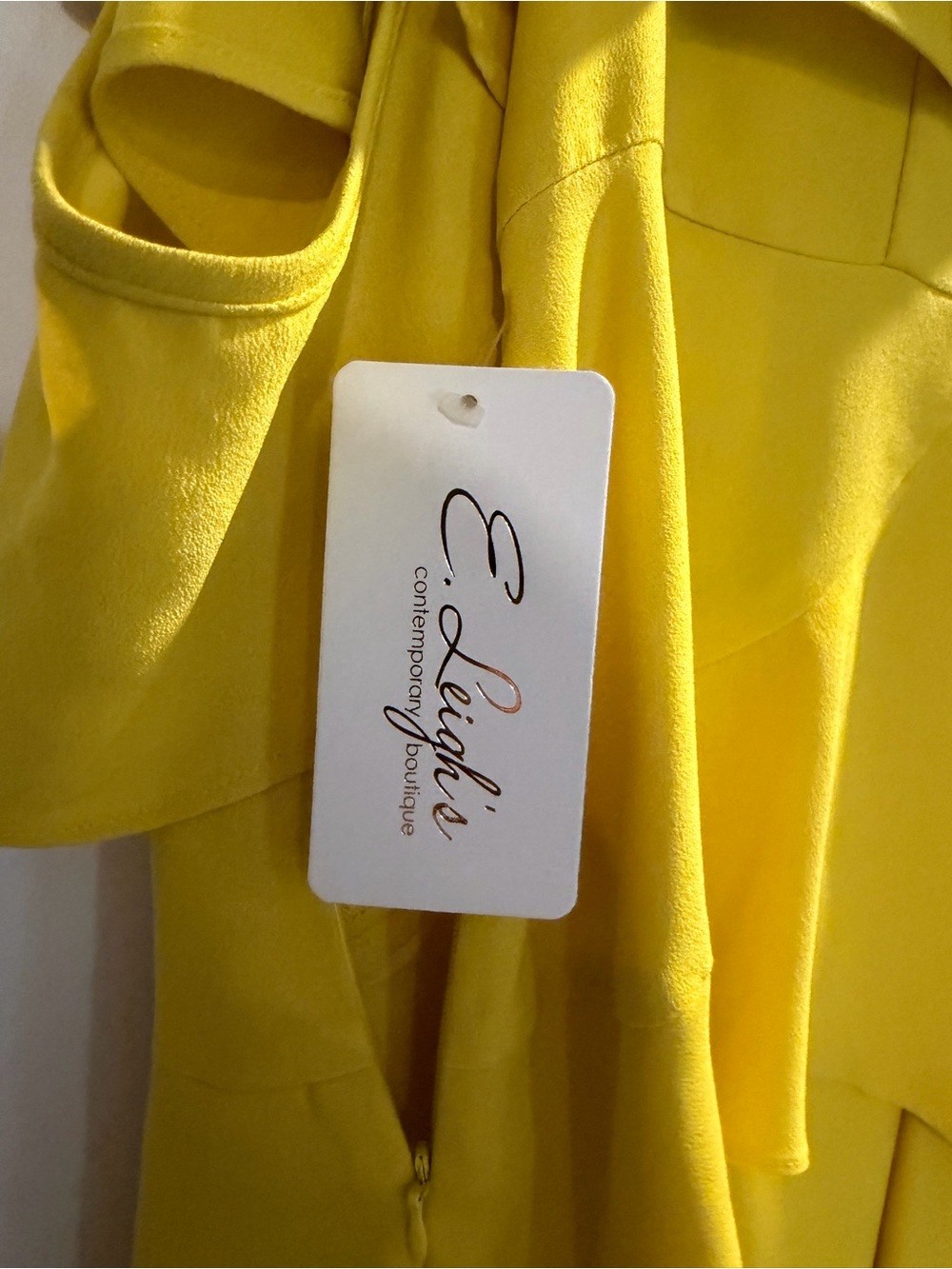 Yellow Ruffle One-Shoulder Dress - Picture 5 of 6